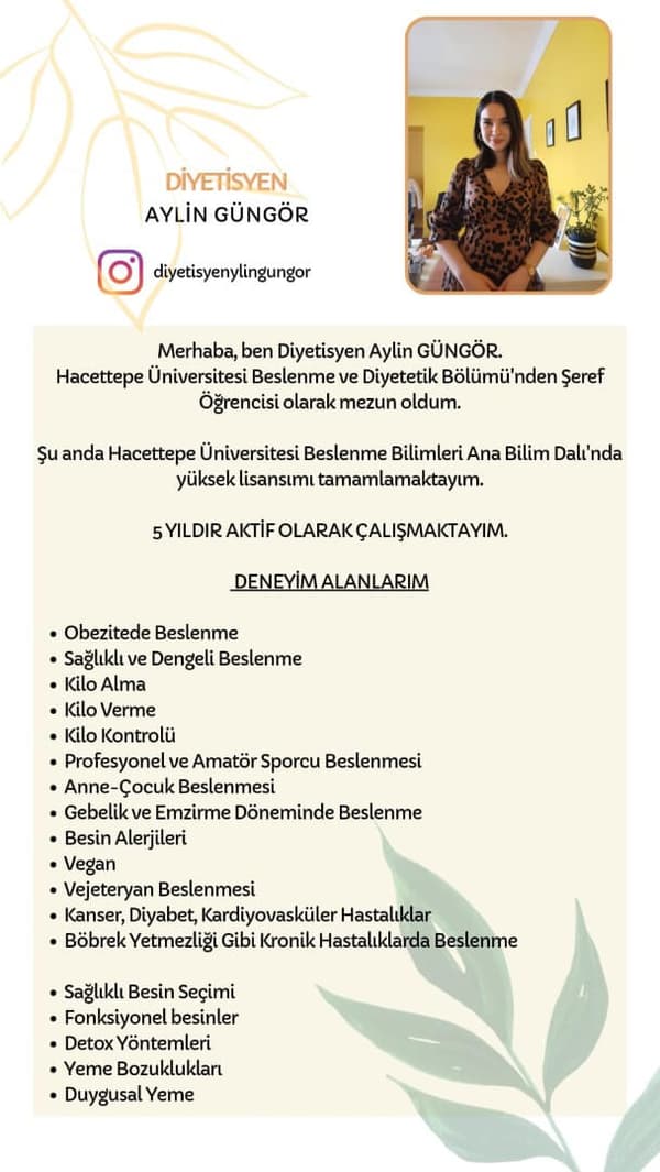 Uzman Diyetisyen Aylin Güngör - 6. Fotoğraf